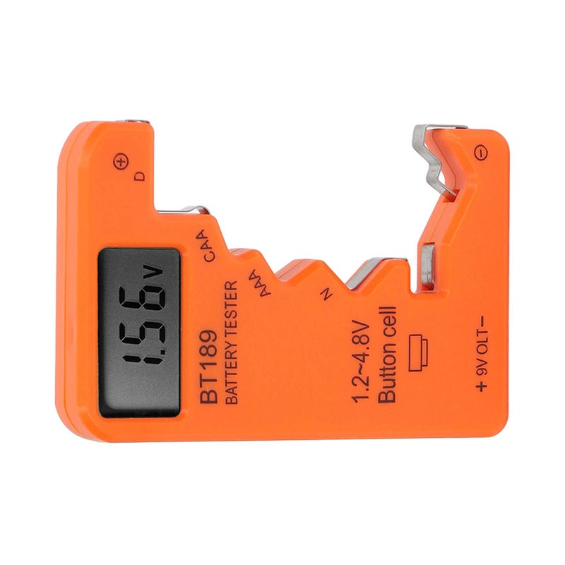 Orange Battery Tester Meter For 6F22 9V 1 5V Battery Capacity And Life Checker Tool - Image 5