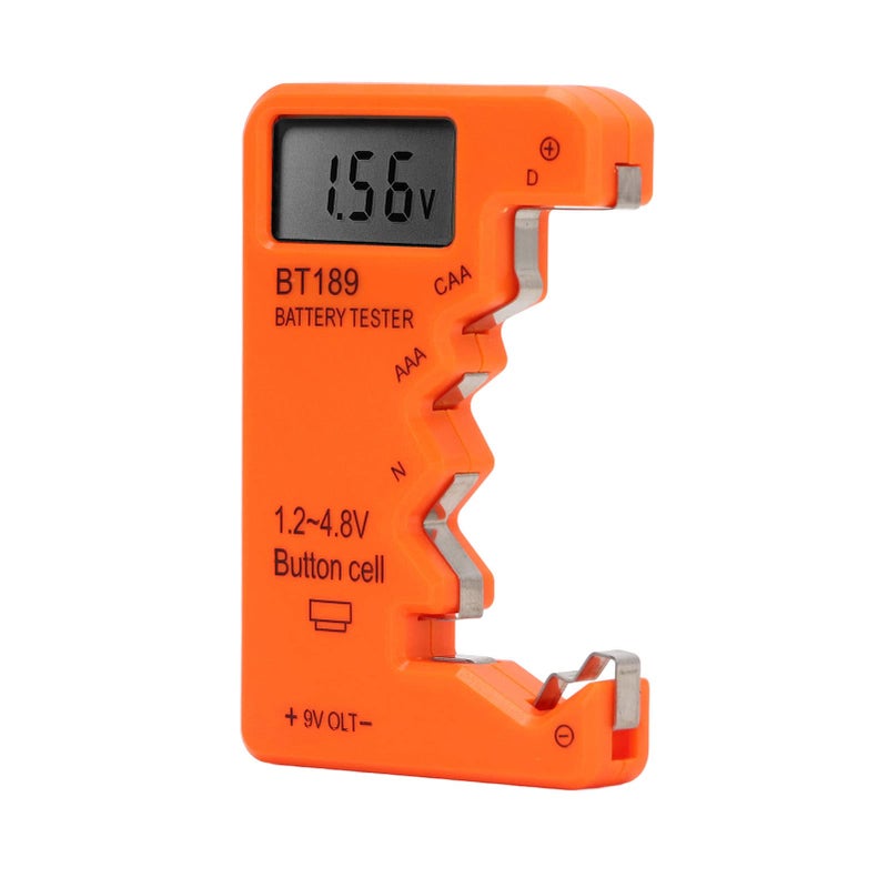 Orange Battery Tester Meter For 6F22 9V 1 5V Battery Capacity And Life Checker Tool - Image 4