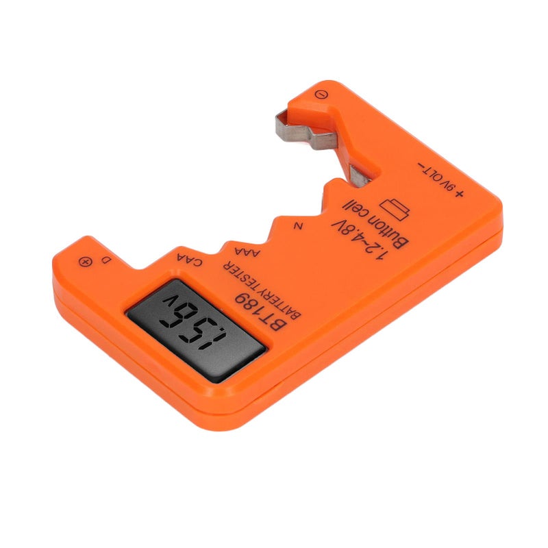 Orange Battery Tester Meter For 6F22 9V 1 5V Battery Capacity And Life Checker Tool - Image 2