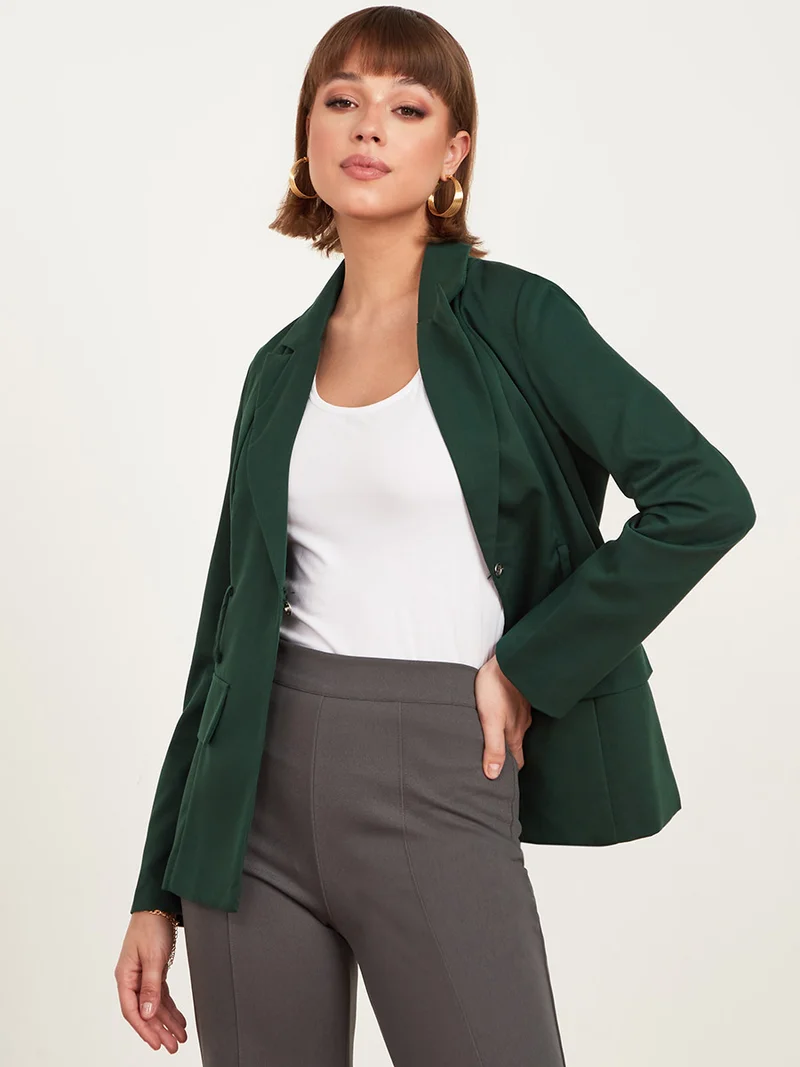 Styli Notch Lapel Belted Blazer