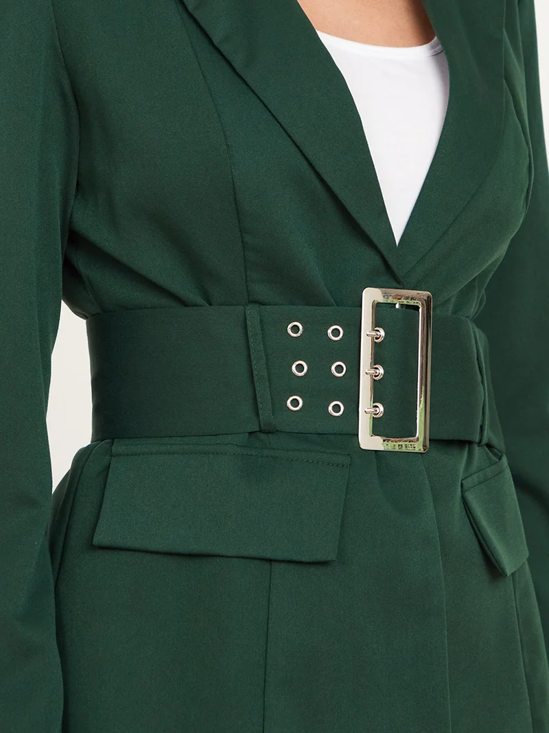 Styli Notch Lapel Belted Blazer