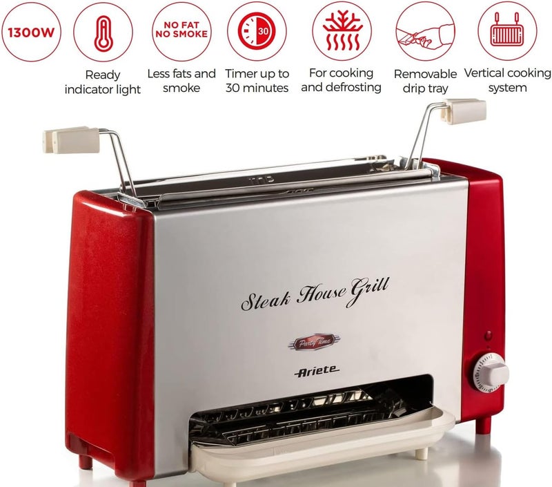 Ariete 0730 STEAK HOUSE GRILL BLACK WITH 3 YEARS WARRANTY - Image 2