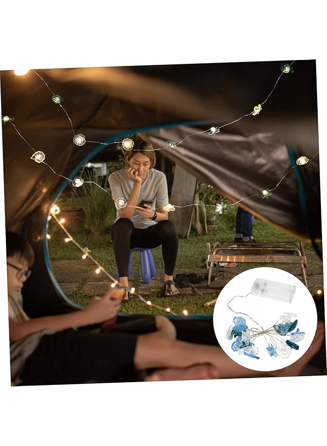 erorex String Shell Lighting Chain Decorative Lights Beach Lights Nautical Decor Sea Shells Lights Summer Room Decor Lights Battery Operated Beach Decor Ocean Decor Ocean Lights - Image 4