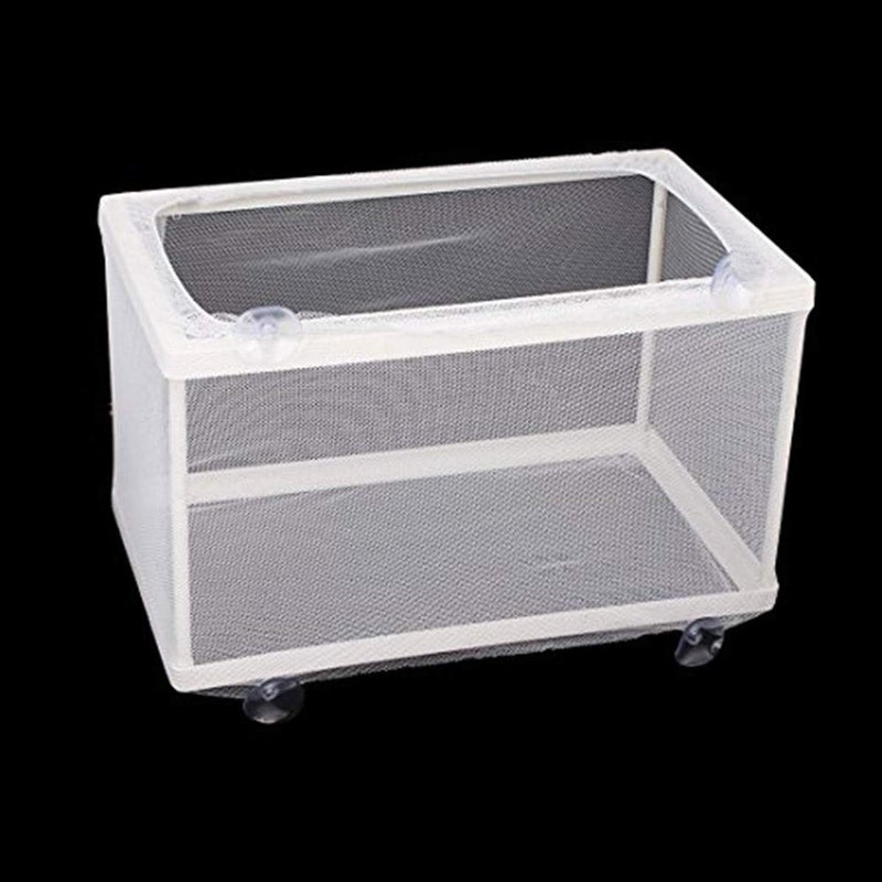 COMOK Fish Hatchery Breeder Box Aquarium Separation Net Nylon Incubator Mesh Fish Breeding Tanks Isolation Box White Rectangle - Image 2