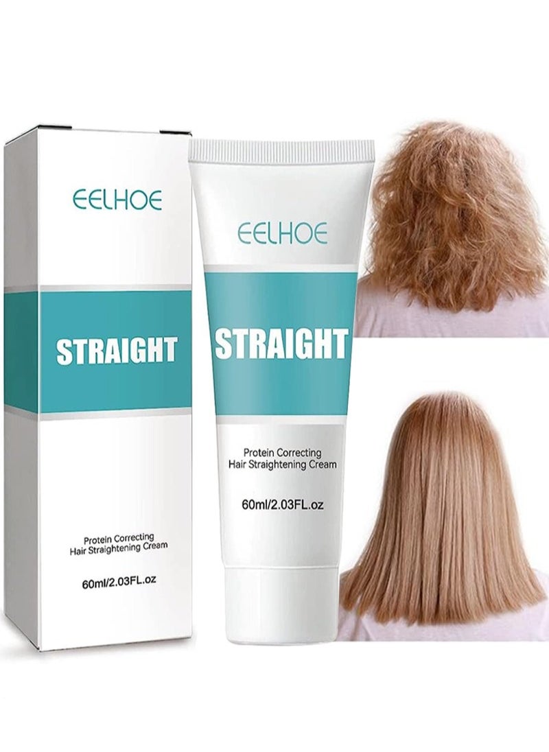 EELHOE - Professional Hair Straightening Cream,Hair Gloss and Silk,Hair Straightening Treatment,Hair Protein Correcting,Permanent Hair Straightening,Hair Cream for Women - Image 1