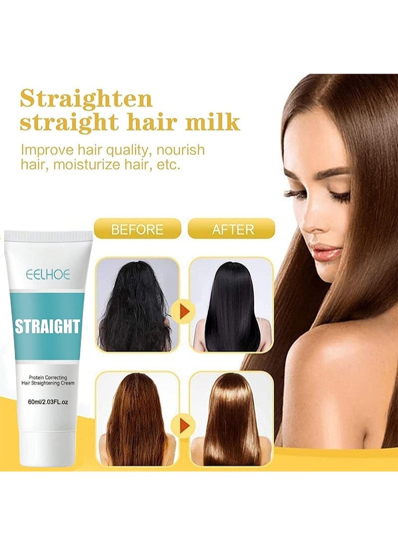 EELHOE - Professional Hair Straightening Cream,Hair Gloss and Silk,Hair Straightening Treatment,Hair Protein Correcting,Permanent Hair Straightening,Hair Cream for Women - Image 1