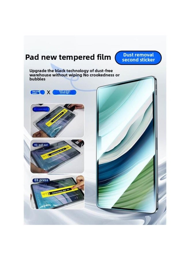 Generic - For Huawei MatePad11.5s Tempered Film Matepadair Protection Matepadpro11.5v8 Glory-Color:Standard Dust Removal Second Sticker Ultra-clear 3-piece Diamond Glass Strong Anti-fingerprint Full Screen Coverage-Size:Honor Tablet X8( 10.1inch ) - Image 1