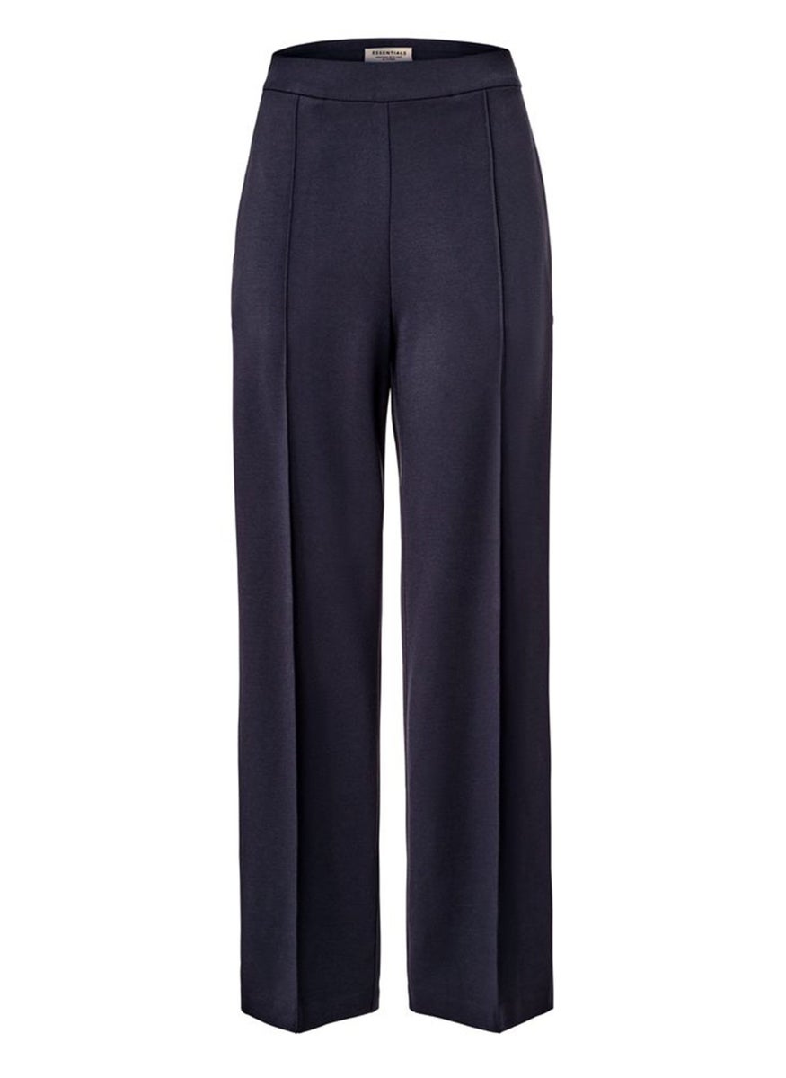 Tchibo Women Regular Fit Solid Trouser, Navy  - Image 2