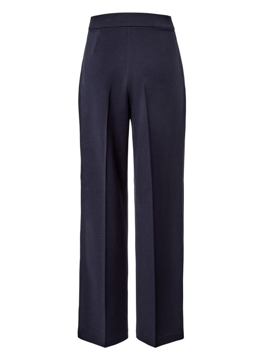 Tchibo Women Regular Fit Solid Trouser, Navy  - Image 3