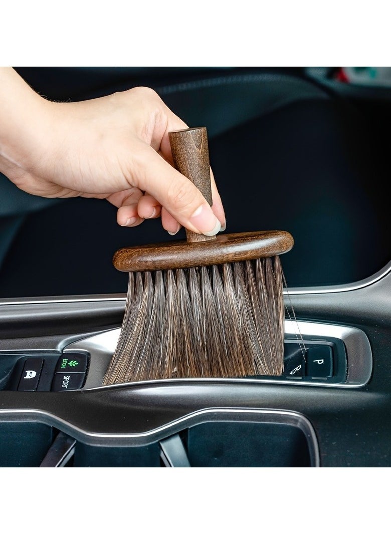 Generic - Car Interior Cleaning Brush, Super Soft Car Dust Brush, Car Interior Detailing Brush for Car Dashboard, Air Conditioning Vents, Leather, Computer, No Scratches (Brown, 1 Pack) - Image 1