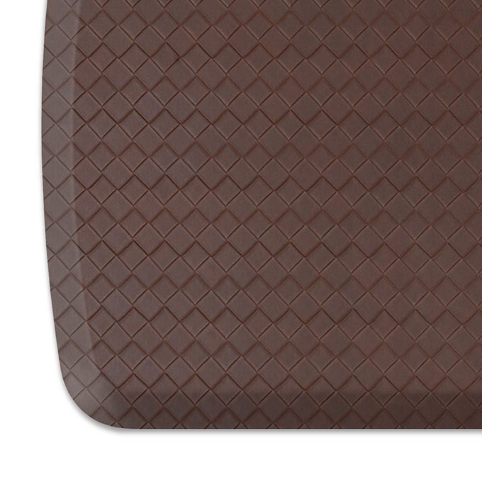 ELITE PREMIER GEL FOAM CUSHIONED ANTIFATIGUE KITCHEN FLOOR COMFORT MAT PADDED STAINRESISTANT WATERPROOF NONSLIP COMFORT PADDED DESKOFFICE MAT 20 X 72 BASKETWEAVE TRUFFLE