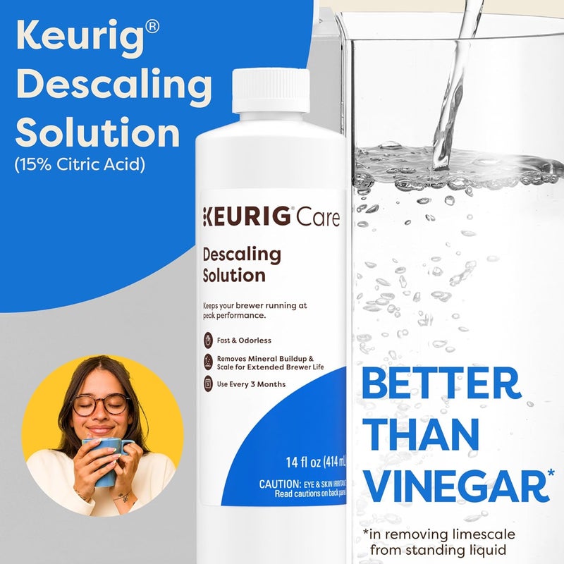 Keurig Brewer Cleaner Includes 14 oz. Descaling Solution, Compatible Classic/1.0 & 2.0 K-Cup Pod Coffee Makers Gulf standard sizing alternatives - Image 5