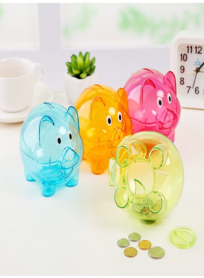 LIZEALUCKY Cute Creative Piggy Money Bank Coin Bank Cartoon Pig Shape Money Box Plastic Home Decoration Best Christmas Birthday Gifts for Kids Boys Girls(Rose) - Image 4