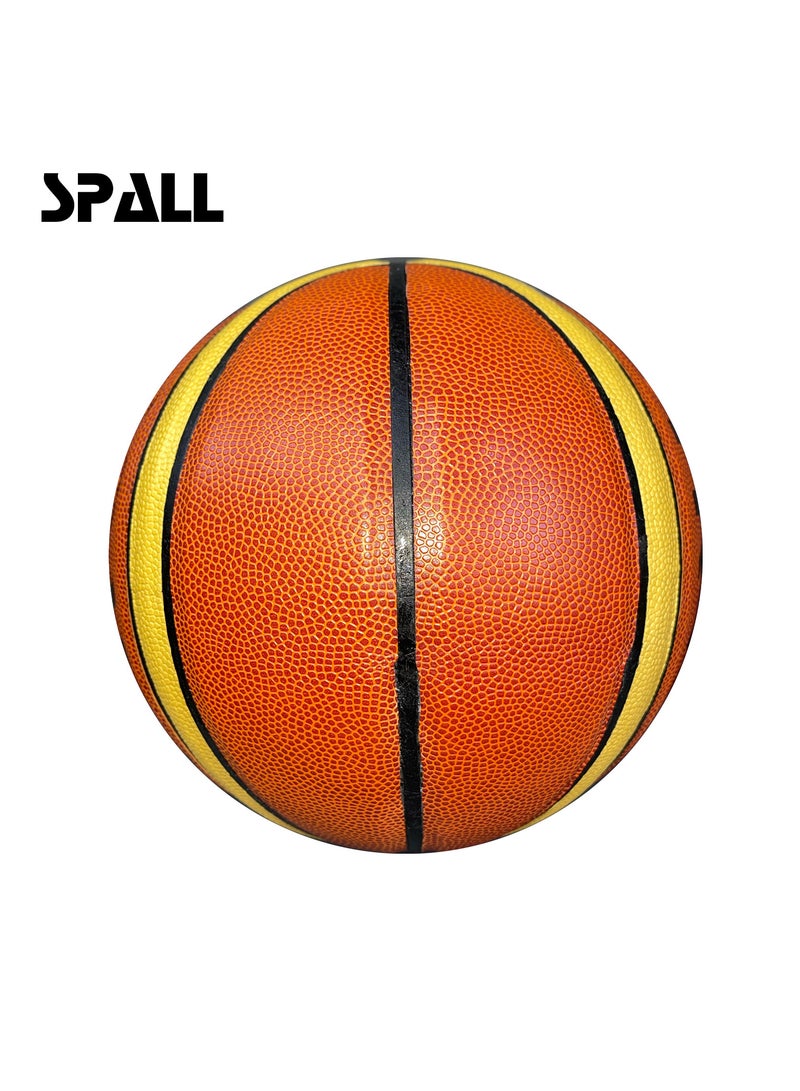 Spall Basketball Indoor/Outdoor Official Regulation Size Streetball Rubber Basketball Deep Channel Construction Made For Unisex Men And Women Youth And Adult For Proffesional Training And Games - Image 5