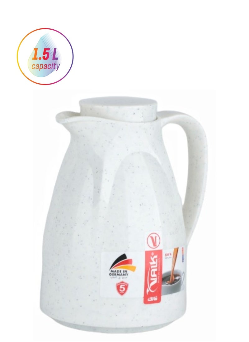 Valk - Vacuum Flask With Double Wall Glass 1.5 Liter Wide Mouth With Anti-Leakage Made in Germany - Image 1