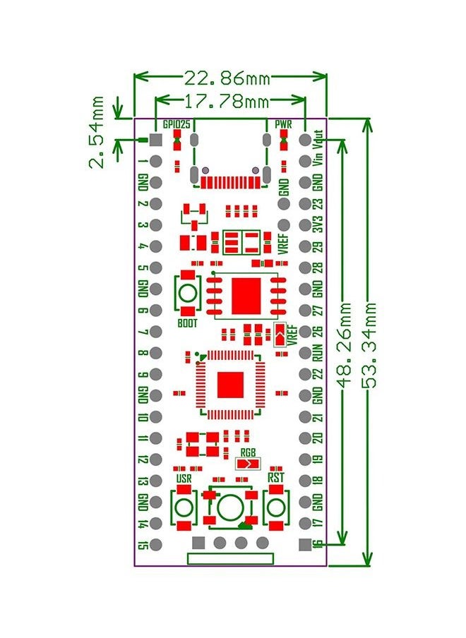 Generic - YD-RP2040 VCC-GND Studio Microcontroller Board - Image 1