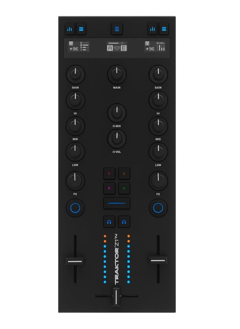 Native Instruments Native Instruments Traktor Kontrol Z1 MK2 DJ Mix Controller 4-deck DJ Mixing Controller with Stem Control Layer, FX, MIDI, 24-bit/96kHz Audio Interface  - Image 2