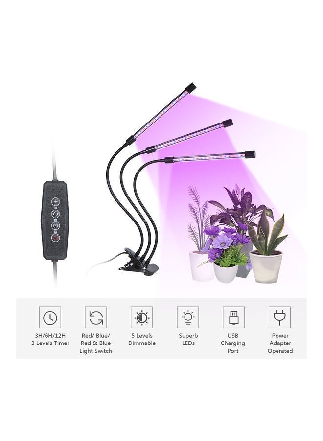 NIBEMINENT LED Plant Light Purple 33 x 8 13cm