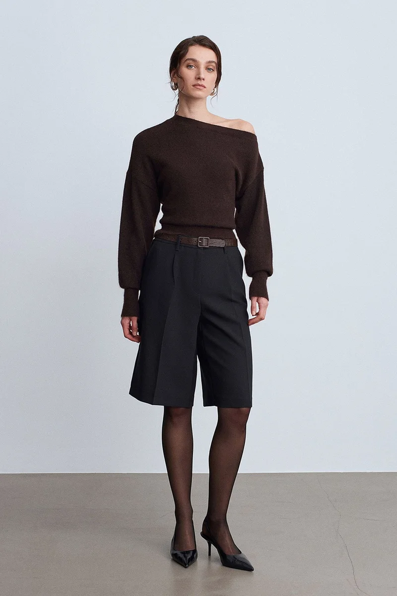 Dilvin Coffee Brown DILVIN Women's Knit Sweater for Women | Best Price UAE