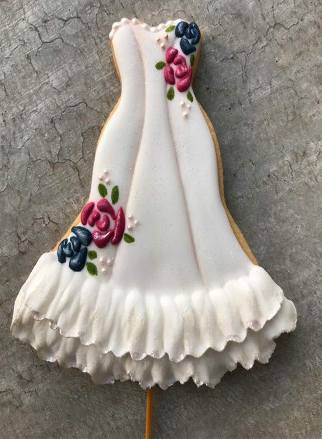 LILIAO Wedding Dress Cookie Cutter for Wedding/Engagement - 4 x 4.3 inches - Stainless Steel - Image 3
