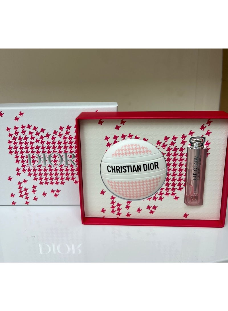 ديور أديكت مجموعة مرطب الشفاه وكريم اليدين في صندوق على شكل قلب