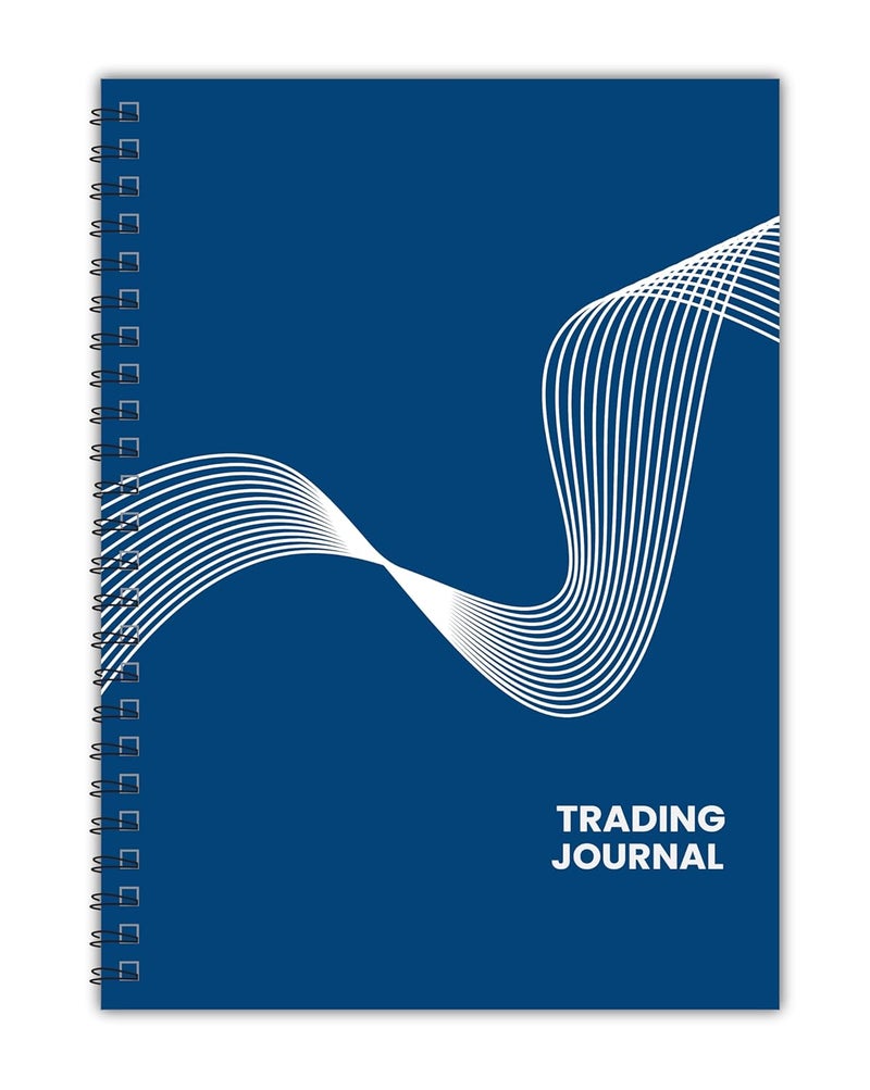 TimeWise Stock Market Trading Journal A5 Size Notebook Day Trade Log Journal Unruled 140 Pages (Navy) - Image 1