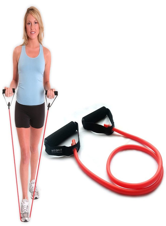 WErFIT® Resistance Exercise Fitness Resistance Tube Bands Toning Tube for Stretching, Toning & Full Body Workouts (7kg-12kg) Resistance Tube (Red) - Image 2
