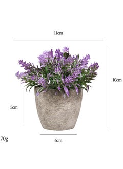 HomarKet 6Pack Mini Potted Artificial Plants 6 Colors Mini Potted Fake Plants Artificial Greenery in Pot Artificial Flowers Pot Fake Green Plants Faux Plants for Home Office Decor  - Image 3