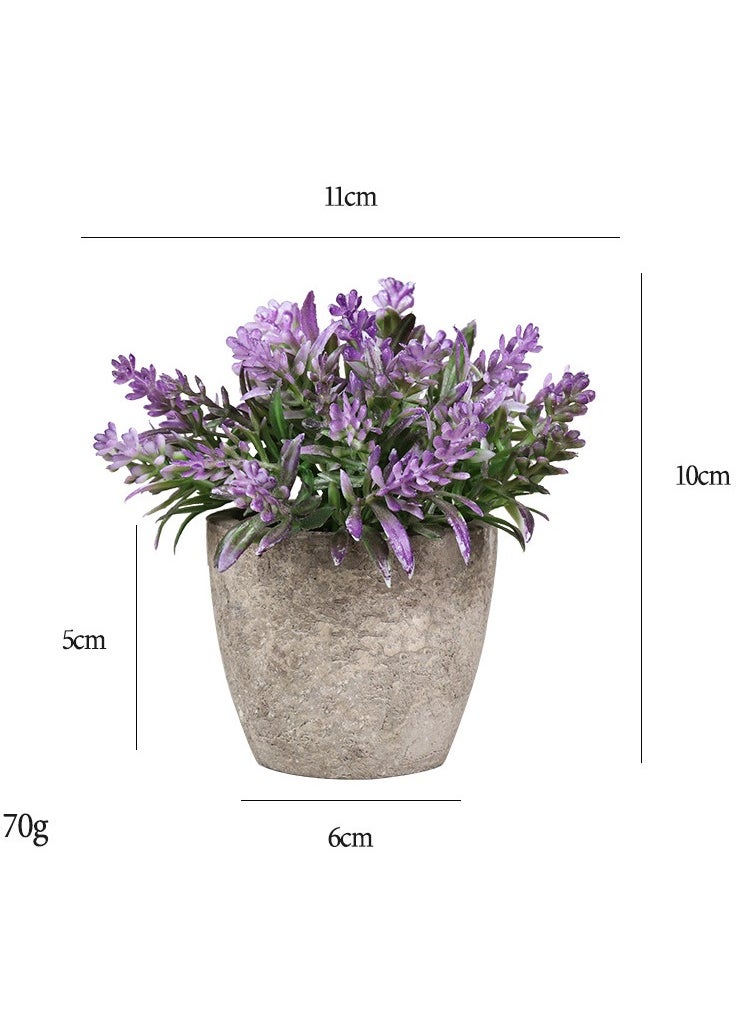 HomarKet 6Pack Mini Potted Artificial Plants 6 Colors Mini Potted Fake Plants Artificial Greenery in Pot Artificial Flowers Pot Fake Green Plants Faux Plants for Home Office Decor  - Image 3