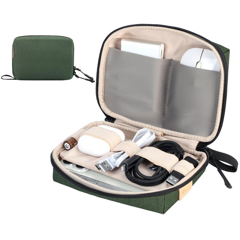 SIMTOP Small Electronics Organizer Travel Case, Portable Tech Case Pouch for Cable, Charger, Phone & Earbuds â€“ Water-Resistant Cord Storage for Commute, Office & Business Trip â€“ Compact Design - Image 1