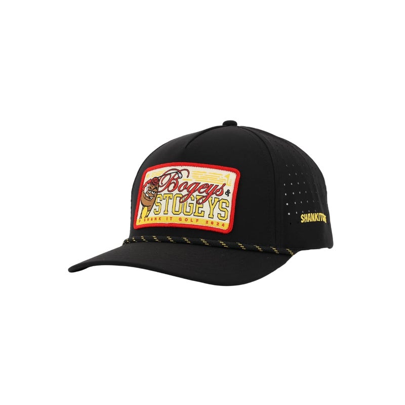 SHANKITGOLF Bogeys and Stogies Golf Hat Funny Golf Gift Adjustable Hat (Black) - Image 1