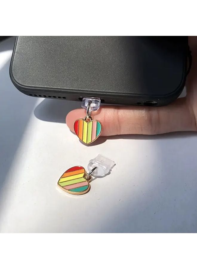 Mini Dopamine Heart Phone Dust Plug For iPhone 6 14 Pro Max Charging Port Protector - Image 4