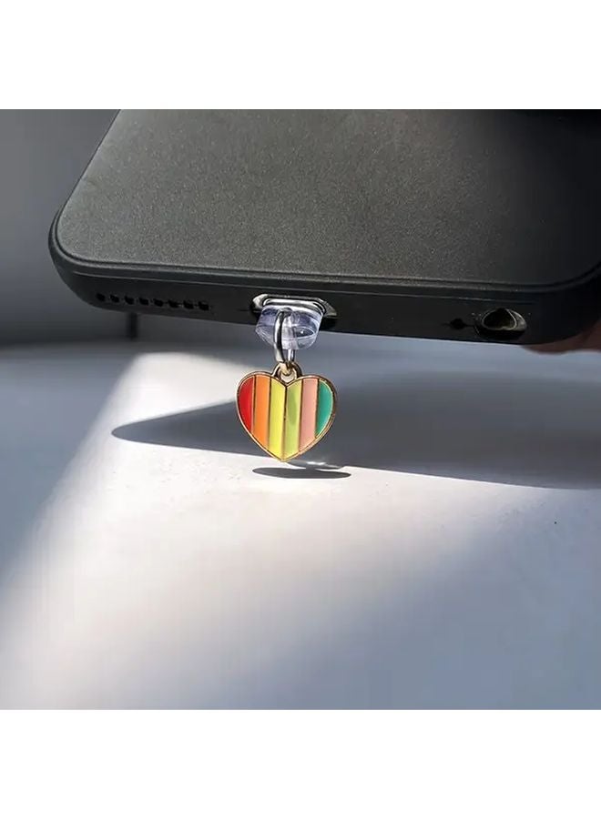 Mini Dopamine Heart Phone Dust Plug For iPhone 6 14 Pro Max Charging Port Protector - Image 2