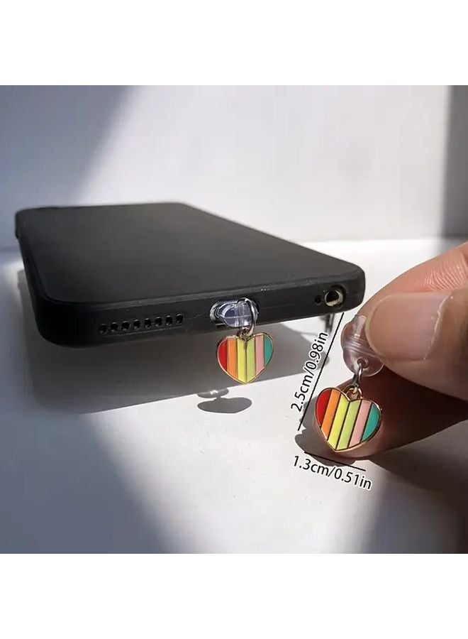 Mini Dopamine Heart Phone Dust Plug For iPhone 6 14 Pro Max Charging Port Protector - Image 3