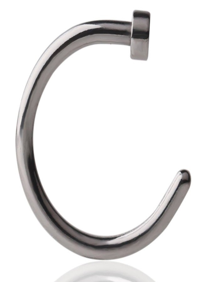 Ruifan 6pcs Stainless Steel Body Jewelry Piercing Earrings Nose Hoop Ring Unisex 18 Gauge 5/16"(8mm)- Mix Color 2# - Image 4