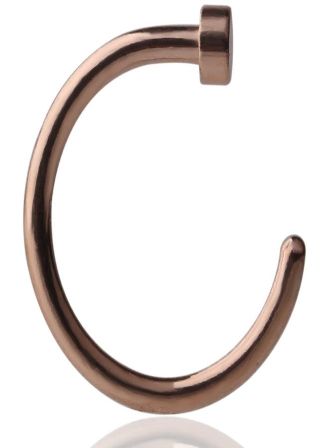 Ruifan 6pcs Stainless Steel Body Jewelry Piercing Earrings Nose Hoop Ring Unisex 18 Gauge 5/16"(8mm)- Mix Color 2# - Image 3