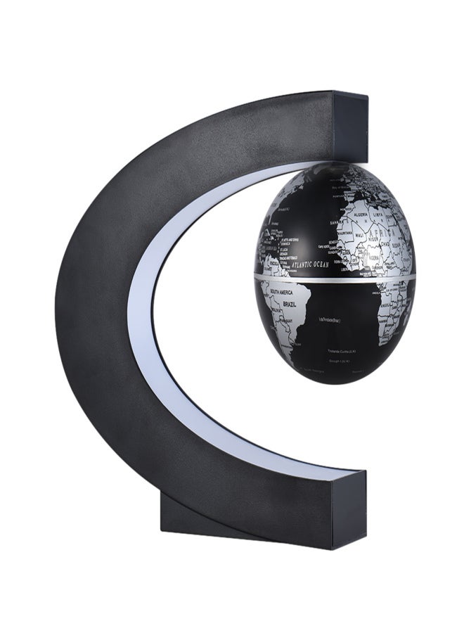3 Inch C Shaped Magnetic Floating World Map Globe with LED Color Lights for Home Office Decoration Teaching Demo Black, UK Plug - Image 5