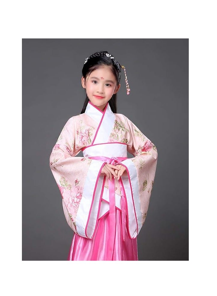 زي هانفو الصيني التقليدي للفتيات من سلالة هان القديمة، فستان الأميرة الشرقية، أناقة سيدة سلالة تانغ، ملابس رقص مع إكسسوارات - Image 2