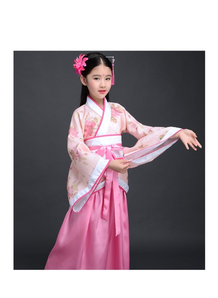 زي هانفو الصيني التقليدي للفتيات من سلالة هان القديمة، فستان الأميرة الشرقية، أناقة سيدة سلالة تانغ، ملابس رقص مع إكسسوارات - Image 4