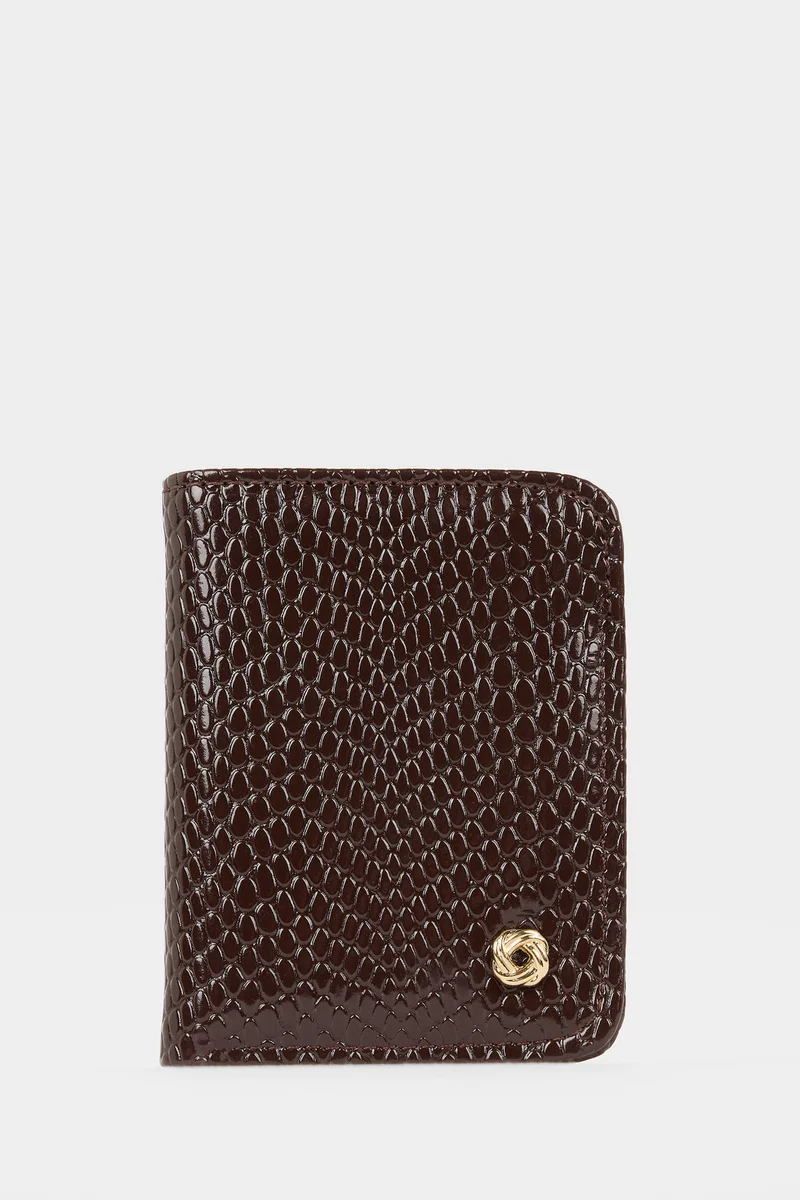 Woman Faux Leather Business Card Wallet