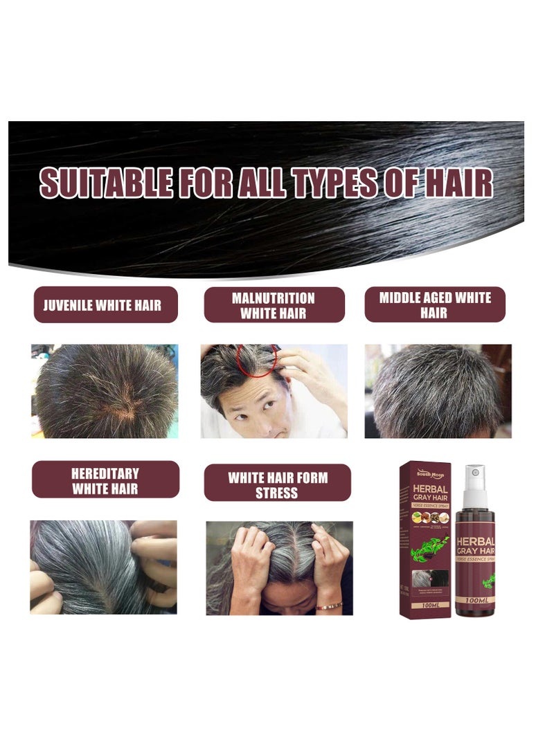 ساوث مون رذاذ إصلاح الشعر العشبي 100 مل، سائل الشعر الأسود بوليغونوم متعدد الأزهار والزنجبيل، مستخلصات عشبية تغذي وتصلح الشعر الرمادي - Image 5