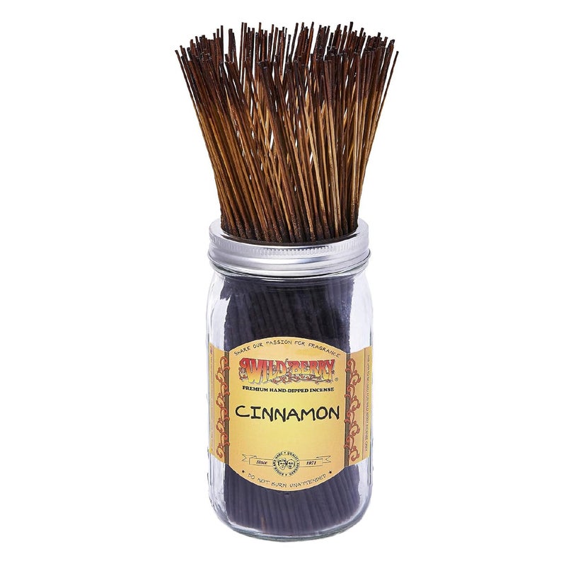 Wild Berry Wild Berry Incense Sticks  Cinnamon  Spicy and Warm Cinnamon Scent  Hand Dipped in The USA 100 Count 