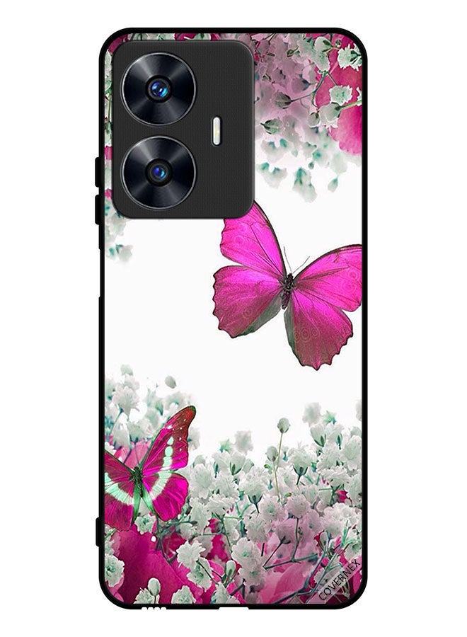 Covernex Protective Case Cover For Realme C55 Beautiful Butterflies And Small Roses - Image 1