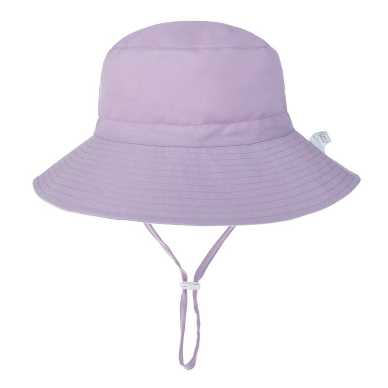 Zando Baby Girls Sun Hat Infant Summer Hat UPF 50 Sun Protection Cap Wide Brim Bucket Hats for Baby Girls Boys Purple 612 Months