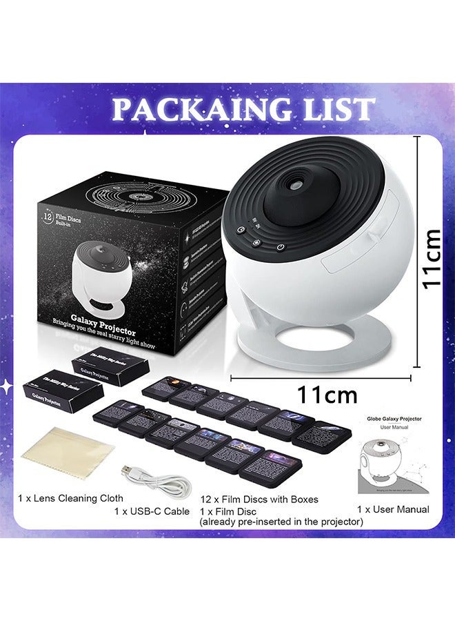 Alruht Star Projector Light with 13 HD Film Discs, 360° Rotating Planetarium Projector with Remote for Bedroom Decoration and Kids, Night Sky Projection Lamp - Image 2
