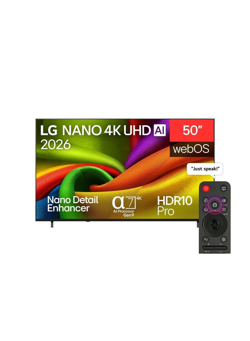 إل جي تلفاز LG NANO 4K UHD الذكي 50 بوصة NU84B 2026 - - Image 1