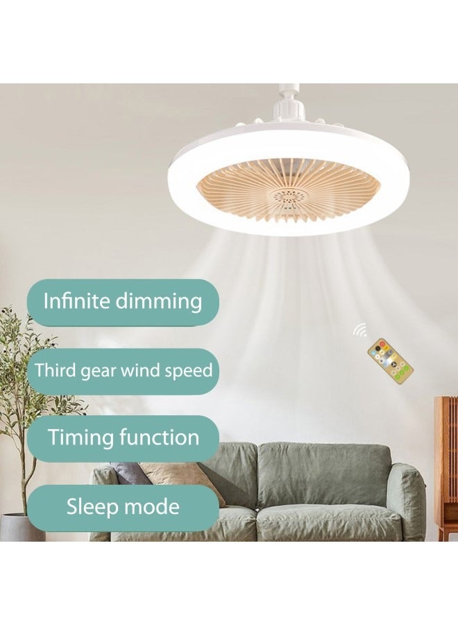 Loquat 30W Aromatherapy Fan Lamp, Light Universal E27 Light Holder With Remote Control 3-balde 3 Speeds Wind Mute Dimmable For Bedroom Dormitory - Image 5