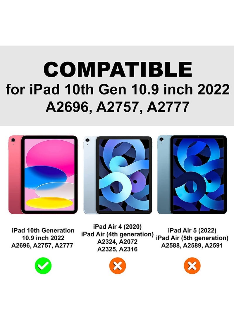 Captaintech Rebound Series iPad 10th Gen Case – Slim Magnetic Cover with Auto Sleep/Wake u0026 Stand | 10.9 Protective Shell - Image 2