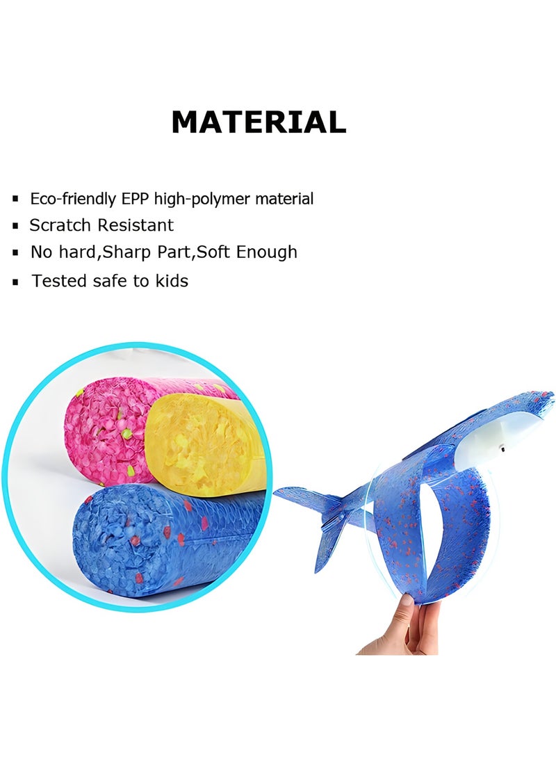 MAGIC VAULT 3 Pack Foam Airplanes for Kids, 18.9" Throwing Airplane Toys, LED Light Up Flight Mode Glider plane toys, Flying Toys fun summer activities for kids , Sports Game Outdoor Toys for Boys Girls kid gifts  - Image 3