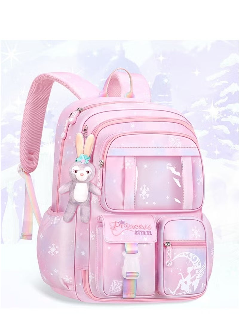 lebonaer Girls Backpack School Backpacks for Girls Book Bag with Compartments for Teen Girl Kid Students Elementary Middle School Kids' School Bag - Image 3